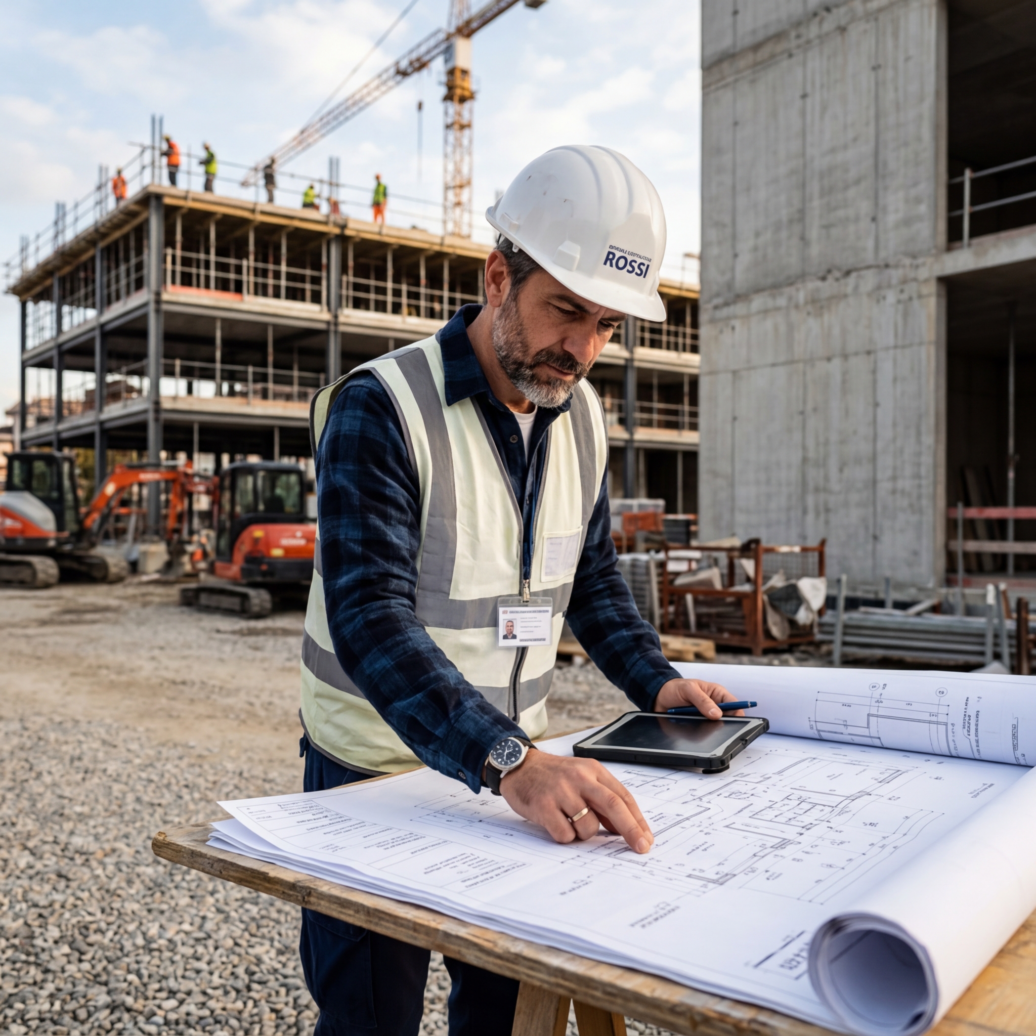 Ion Tanase al cantiere